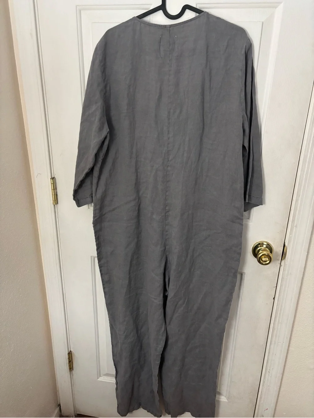 ZARA Women's Gray Linen Jumpsuit